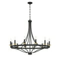thumbnail image 5 of ACROMA Fidenza 12-light Modern Farmhouse Empire Wagon Wheel Chandelier with UL - D40'' * H135'' Aged Zinc & Satin Brass Satin, Matte, 5 of 5