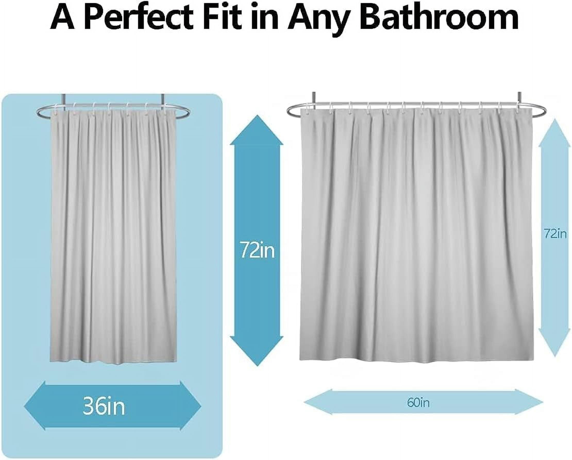 Moon Phase Shower Curtain 36x72 Inch Stall Harf Mini Size Stand up Standing Moonlit Celestial Leaves Plants Goth Gothic Witch Witchy Mysticism Bathroom Polyester Fabric Waterproof 7 Pack Hooks