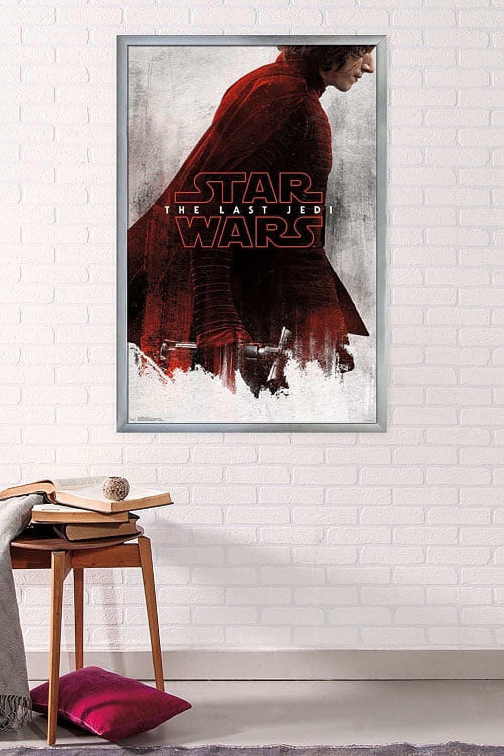 Star Wars: The Last Jedi - Red Kylo Wall Poster, 22.375" x 34", Framed