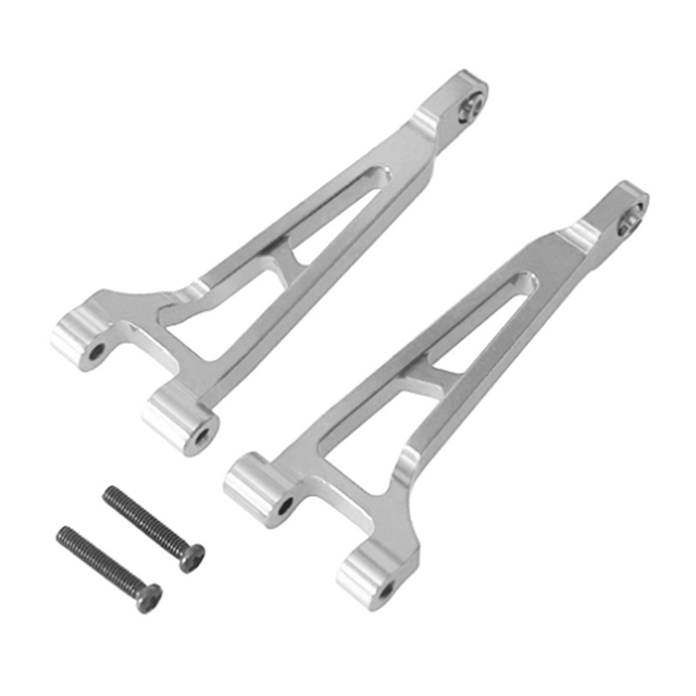 Piezas de Brazo Oscilante Superior de Mejora de Metal para Coche RC para Go 1/14 14209 14210 H14BM Piezas de Actualización de Coche RC (Plateado)