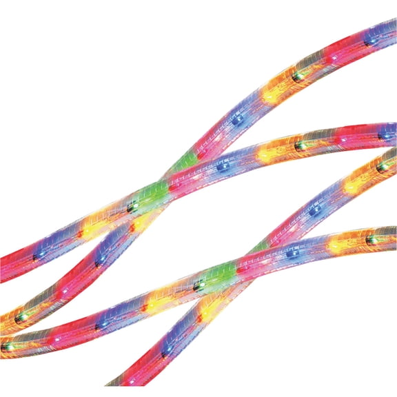 J Hofert Rope Light - 216-Bulb Incandescent, Multicolor, Modern - 18 Ft, 18 Piece
