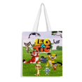 thumbnail image 1 of Leo and Tig Bolso de tela con estampado de lienzo para mujer, bolsa de compras reutilizable y estética, con cremallera interior, regalo para mujer, 35 × 40 cm., 1 of 6