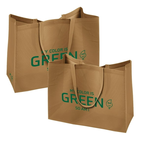 OPTIPAK Reusable Grocery Bags - Non-Woven Fabric Like Shopping Tote - Groceries, Kitchen Storage, Food Delivery
