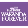 thumbnail image 2 of Girl's Black Panther: Wakanda Forever Black and White Movie Logo Graphic Tee Purple Berry Small, 2 of 4