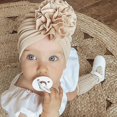 thumbnail image 2 of Gorro cálido con estampado de lunares para recién nacidos, gorro plegable de flores para niñas pequeñas, gorro de Donut para niña, gorro de flores para el pelo indio, gorro Fetal para niño, 2 of 4