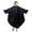 Black, variant on TOPTIE Barber Cape Salon Robe Gown Coverall With Sleeves for Unisex Hairdressing Lightweight-Black