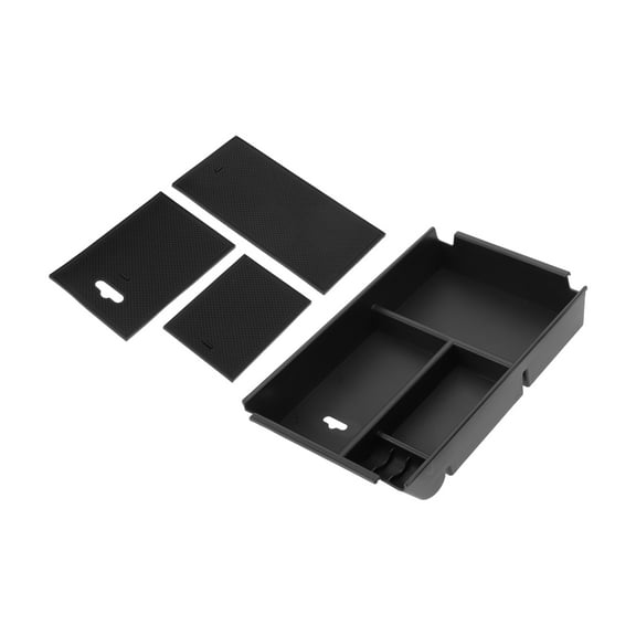 Unique Bargains Center Console Armrest Organizer Tray for Ford F-150 2011-2014 Armrest Insert Tray Storage Box ABS Black