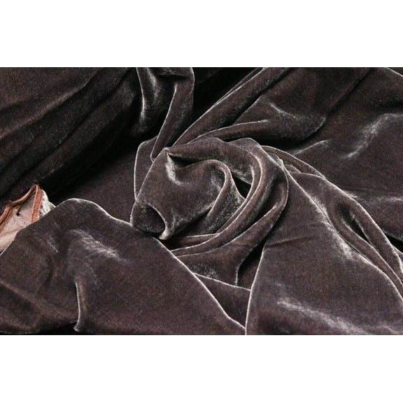 DECORATIVE SILK INC. SILK RAYON VELVET SOLID FABRIC 45” WIDE By The Yard ( NEW EGGPLANT )