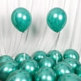 thumbnail image 1 of Globos verdes metálicos cromados 12 pulgadas 50 paquetes gruesos globos de helio KIRIKOU para cumpleaños boda aniversario bebé ducha graduación decoración de fiesta de navidad, 1 of 5