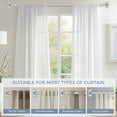 thumbnail image 4 of MEC Wrap Around Curtain Rods Silver, Blackout Heavy Duty Curtain Pole for Windows 72 to 144 Inch, 1" Decorative Room Darkening Curved Modern Drapery Rod (Silver/Unique Design/All Matel), 4 of 18