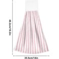 thumbnail image 3 of GZHJMY Pink Stripe Hanging Tie Towels Set of 2, Soft Absorbent Kitchen Hand Towels with Hanging Loops for Kitchen Bathroom Farmhouse Home Decor, 18.2 x 14 Inch Wash Cloths, 3 of 7