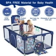 thumbnail image 2 of HioHa Large Baby Playpen, Big Playard with Basketball Hoop, Portable Play Yard Baby Fences with Storage Bag for Infant Toddler, 2 of 7