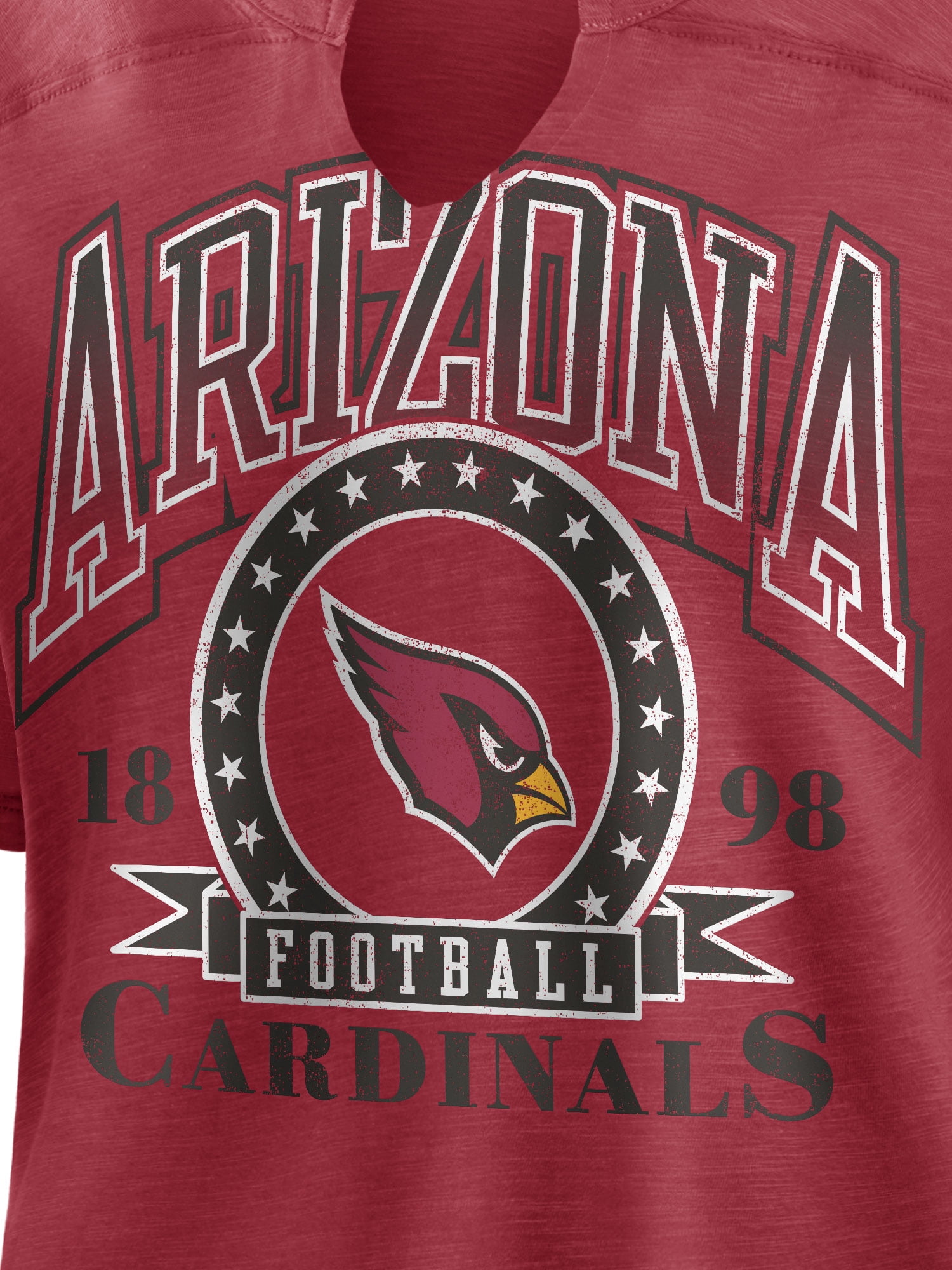 NFL Arizona Cardinals Women's Cotton Red Short Sleeve T-Shirt