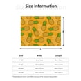 thumbnail image 4 of YFYANG Lightweight Warm Flannel Blanket, Yellow Cartoon Pineapple Doodle Throw Blanket for Bed, Sofa, Travel, Camping, 40"x30", 4 of 7