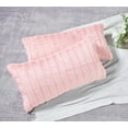 thumbnail image 2 of Home Soft Things Super Soft Decorative Pillow Covers, Set of 2, Soft Pink, 14" x 26", 2 of 3