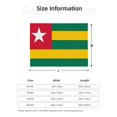 thumbnail image 3 of Throw Blanket Togolese-Flag Soft Cozy Fleece Flannel Blanket Home Decor for Couch Sofa Bed 80"x60", 3 of 7