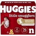 thumbnail image 1 of Huggies Little Snugglers Baby Diapers, Giga Pack, Sizes: N-2, 1 of 9