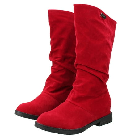 slouch boots flat heel