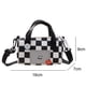 thumbnail image 2 of Monedero de lona de estilo occidental con diseño de tablero de ajedrez MFZFUKR CPB-US-XD2229-1, 2 of 6