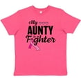 thumbnail image 3 of Inktastic Breast Cancer Awareness My Aunty is a Fighter Youth T-Shirt, 3 of 5