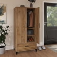 thumbnail image 3 of Pemberly Row Tall Entryway Cabinet with Doors in Fresh Walnut - Engineered Wood, 3 of 8