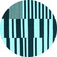 thumbnail image 1 of Ahgly Company Indoor Round Abstract Light Blue Contemporary Area Rugs, 7' Round, 1 of 4