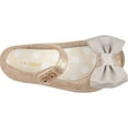 thumbnail image 2 of USA 9 Girls Princess Mary Jane Cloth Bow Jelly Shoes Flats(Gold), 2 of 5