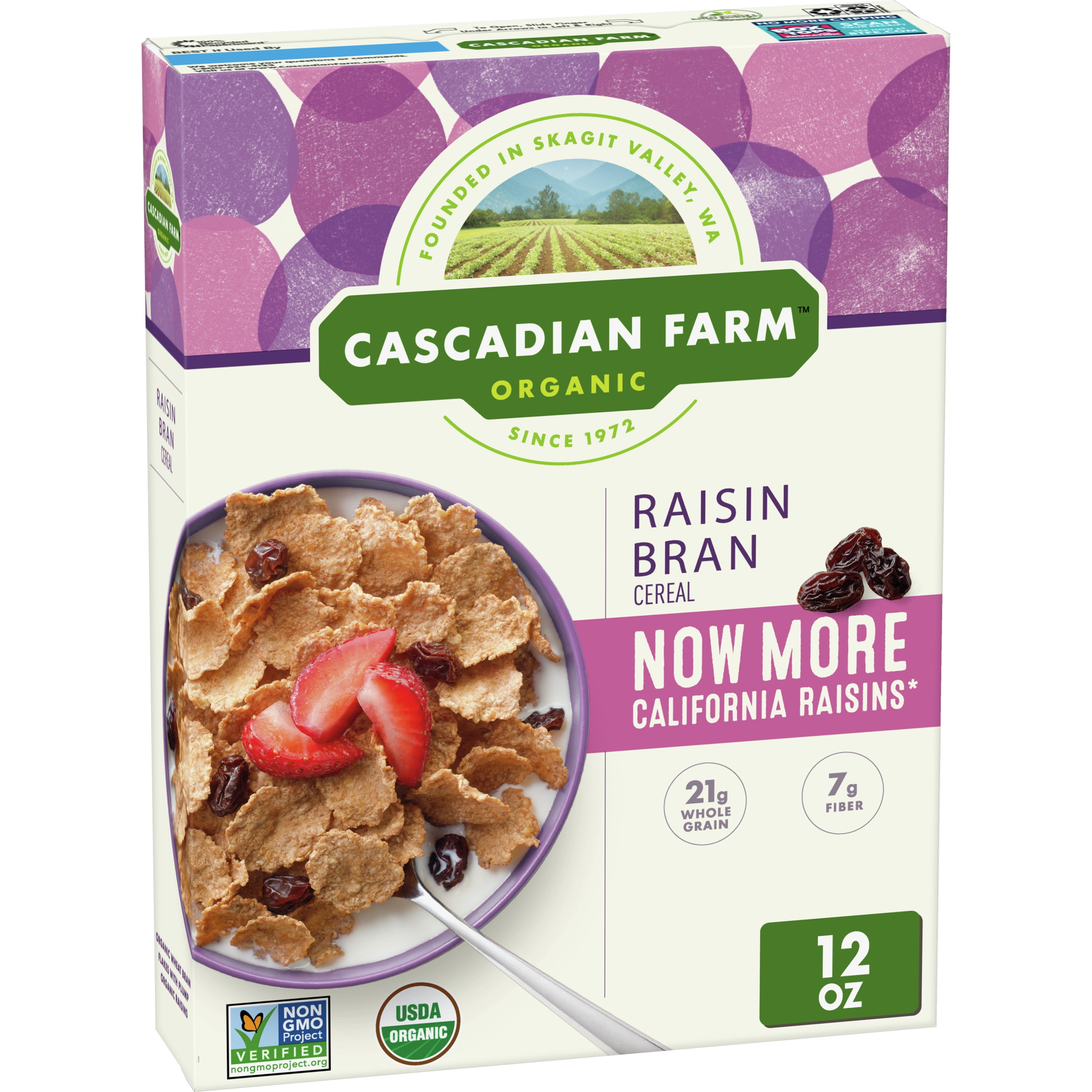 Cascadian Farm Organic Raisin Bran Cereal, 12 oz