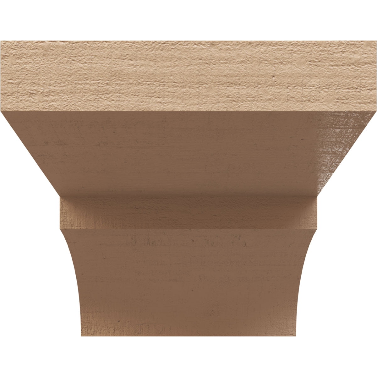 8"W x 16"D x 8"H Wide Monterey Rough Cedar Woodgrain TimberThane Corbel, Primed Tan