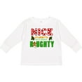 thumbnail image 3 of Inktastic Nice Until Proven Naughty with Holly and Gingerbread Man Boys or Girls Long Sleeve Toddler T-Shirt, 3 of 5