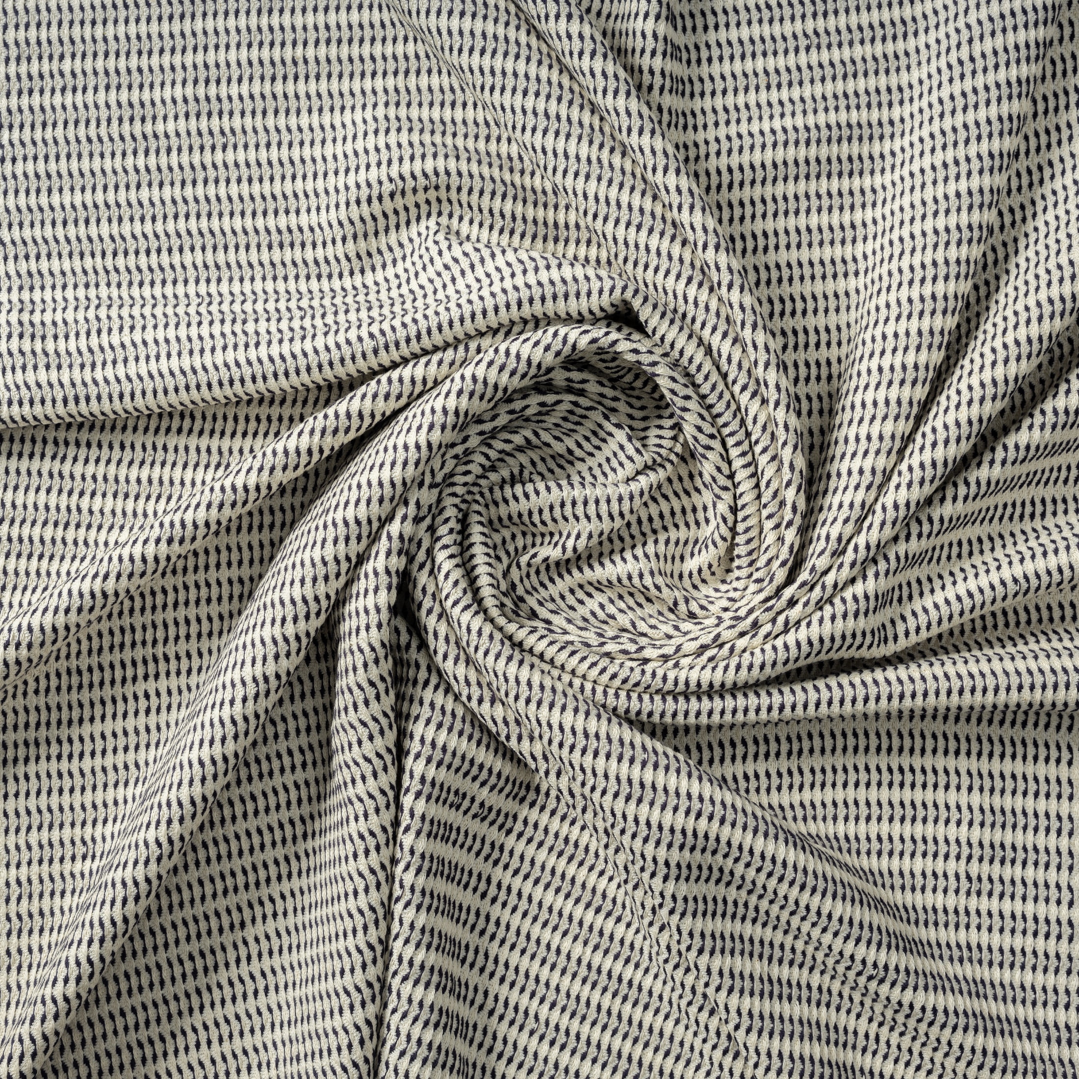 Ox Bay Navy Striped Ultra-Soft Turkish Cotton Throw Blanket, 50" x 60"