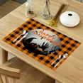 thumbnail image 1 of 6 Pack Halloween Placemats for Dining Table,12.5 x 16.5 Inch with Halloween Table Mats,Witch Gnome Pumpkin Jack-O-Lanterns Orange Table Decorations, 1 of 7