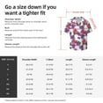 thumbnail image 7 of Vsdgher Peonies Print Men's Wrinkle Free Untucked Cuban Shirt Business Casual Button Down Shirts Short Sleeve Shirt, 7 of 7