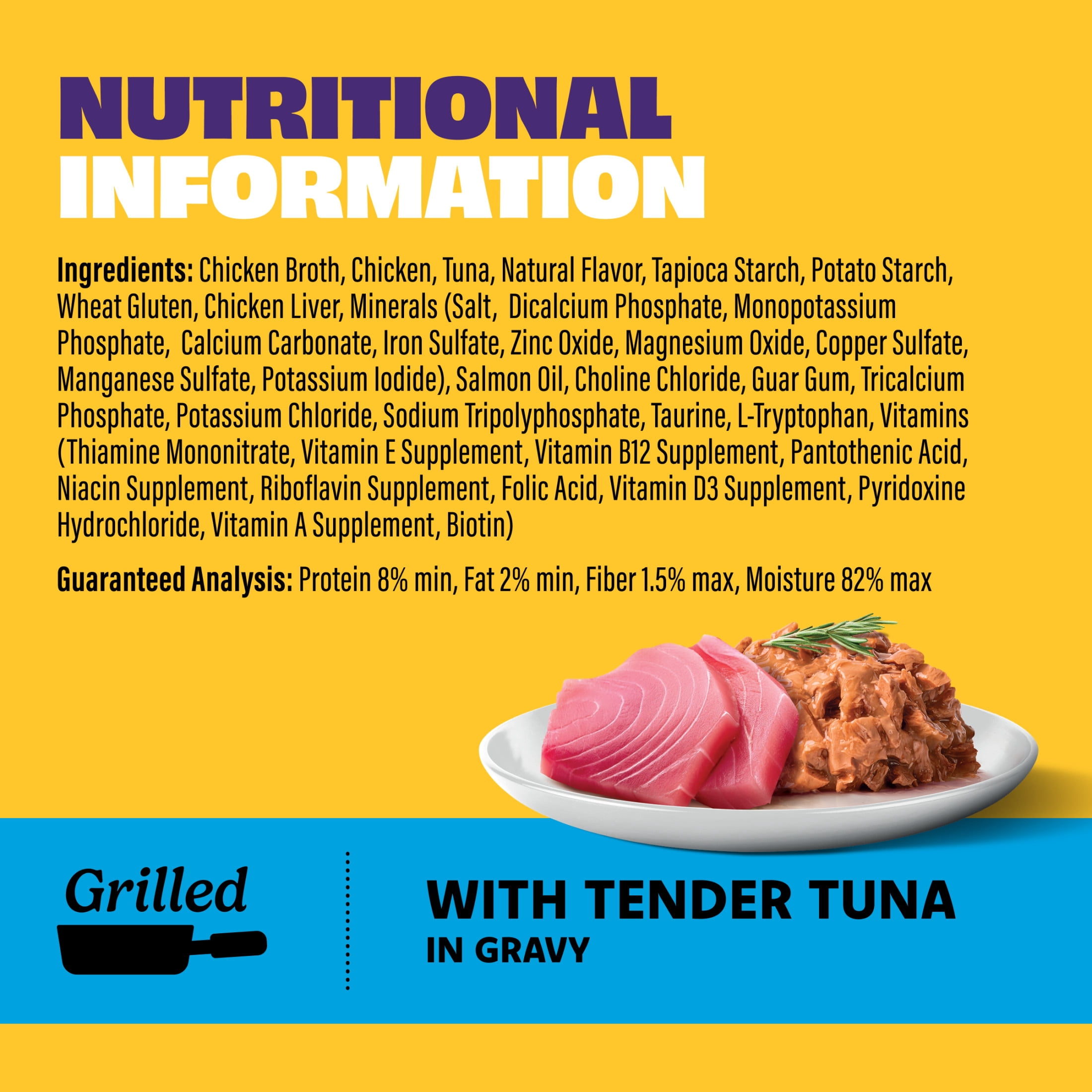 (6 pack) Mr Purrs Grilled Tender Tuna in Gravy Wet Cat Food, 3 oz Can