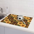 thumbnail image 6 of Honeii Yellow Black Plaid Sunflower print Super Absorbent Coffee Bar Mat Hide Stain Coffee Maker Mat for Countertops Coffee Pot Dish Drying Mat for Kitchen Counter, 6 of 7