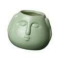 thumbnail image 2 of Almencla Funny Cartoon Planter Artwork Creative Flowerpot for Farmhouse Entryway Cafe Green, 2 of 8