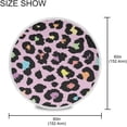 thumbnail image 4 of Dreamtimes Leopard Round Tablecloth 60", Waterproof Tablecloth Stain Resistant and Wrinkle Decorative Patio Table Cloths for Kitchen Dinning Room Party Home Garden Picnic, 4 of 7