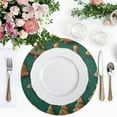 thumbnail image 4 of Ryvnso Christmas Tree Green Round Plate Mats Dining Table Placemat Set of 4 for Holiday Decoration, 4 of 7