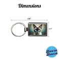thumbnail image 3 of Siamese Cat Abstract Stylized Art Metal Rectangle Keychain, 3 of 7