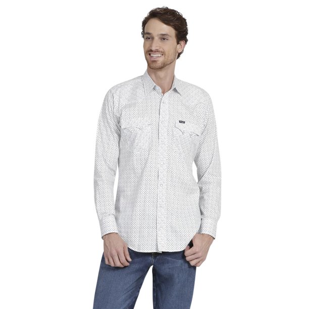 Ropa Vaquera Camisa Blanca Wrangler Manga Larga Camisa Vaquera