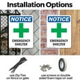 thumbnail image 3 of (2 Pack) Emergency Shelter OSHA Notice Sign 18 Inch X 24 Inch Indoor / Outdoor Rust-Free Aluminum Metal Signs for Workplace, Workshop, and Construction Site, Made in the USA, 3 of 8
