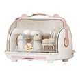 thumbnail image 2 of Baby Bottle Storage, Nursing Bottle Storage Box Organizer with Cover Transparent Baby Bottle Drying Rack Space Saving Baby Bottle Rack Dryer for Toddler Tablewares, 2 of 7