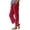 a-Watermelon Red, variant on Petite Linen Pants for Women Plus Size Summer Lightweight Wide Leg Cropped Linen Pants Beach Vacation Trousers with Pockets