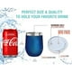 thumbnail image 2 of Juego de 4 vasos de vino de acero inoxidable CHILLOUT LIFE 12 oz Doble pared Aislamiento al vacío azul brillante, 2 of 6