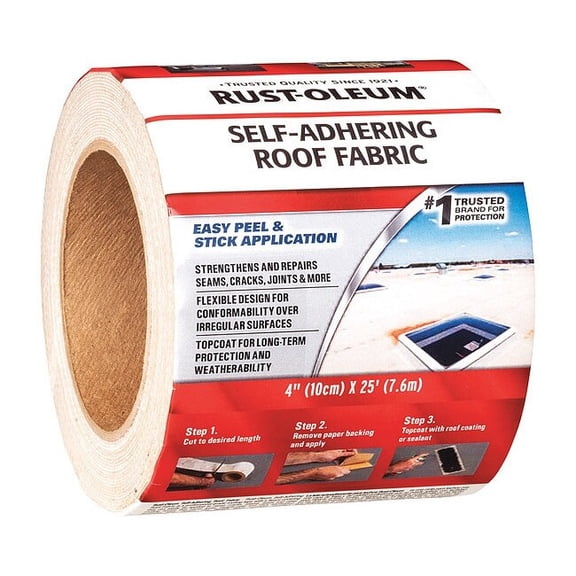 Rust-Oleum Roof Repair Tape,4" x 25 ft.,White 345651