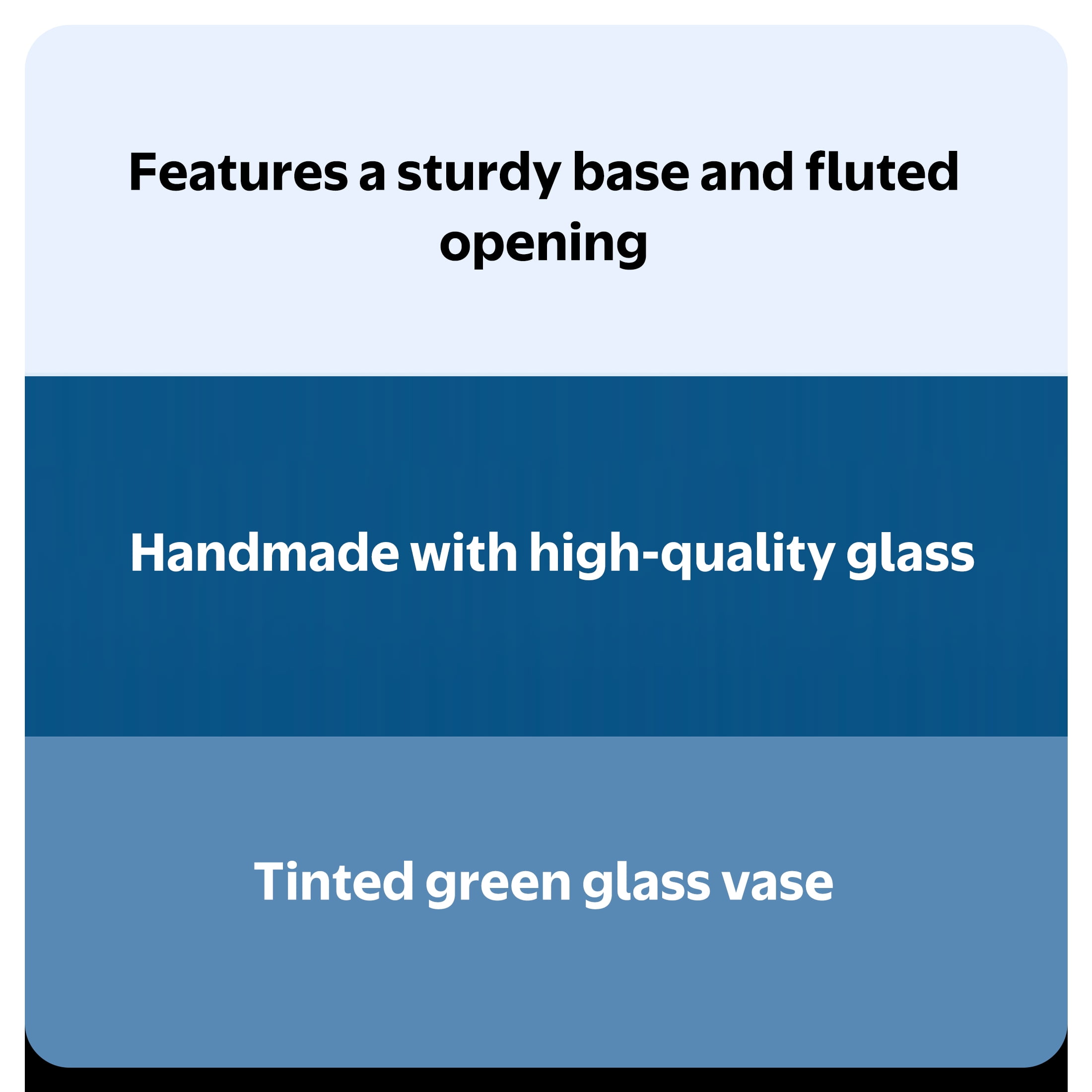Mainstays by Becky G. & Alejandra 6" Indoor Green Glass Vase