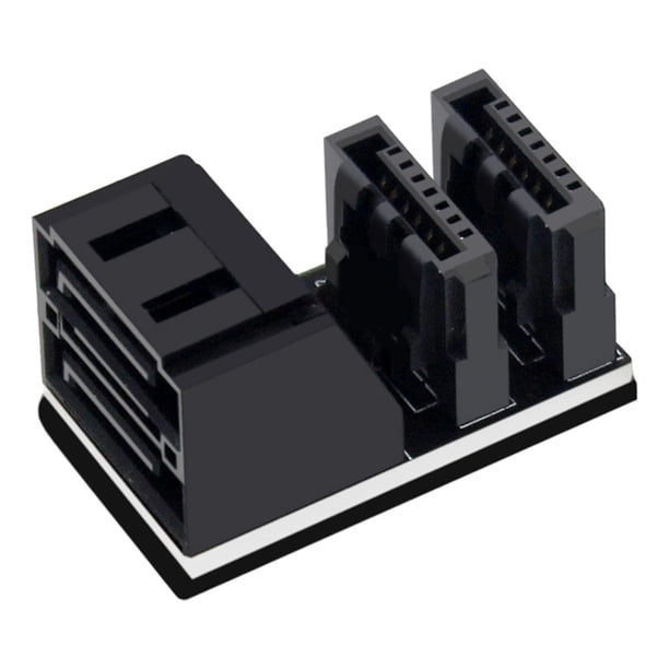 Adaptador SATA reemplaza accesorios Convertidor profesional Ángulo de doble puerto para SSD 90 grados