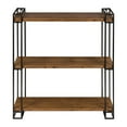 thumbnail image 2 of Kate and Laurel Lintz Floating Wall Shelves, 30-1/2"H x 26"W x 7-1/4"D, Brown/Black, 2 of 6