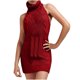 thumbnail image 2 of Camisón corto sin espalda para mujer, largo, con lazo, cuello alto abierto, sin mangas, para mujer, 2 of 6