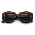 thumbnail image 2 of Womens Mod Thick Beveled Plastic Retro Glamorous Sunglasses Tortoise - Brown, 2 of 8